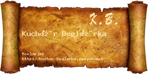Kuchár Boglárka névjegykártya